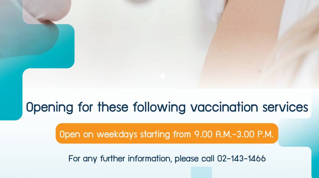 Opening for these following vaccination services